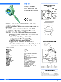 Thumbnail of document Data Sheet - LCD-H20 Loop Powered LCD Indicator